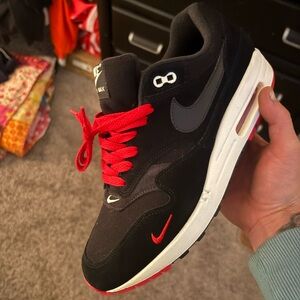 Nike Air Max Black with Red Highlights